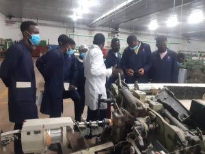 DIT mwanza student on students exchange visit to TKNP textile industry exposure visit